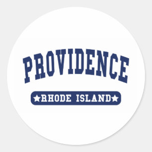 Providence Rhode Island College Stijl T-shirts Ronde Sticker