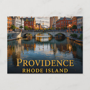 Providence Rhode Island Historische Rivierfront & Briefkaart