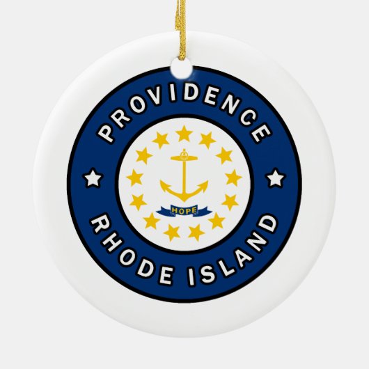 Providence Rhode Island Keramisch Ornament (Achterkant)