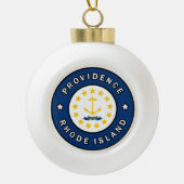 Providence Rhode Island Keramische Bal Ornament (Voorkant)