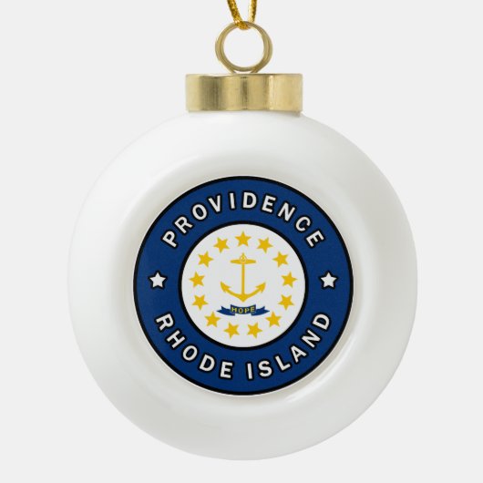 Providence Rhode Island Keramische Bal Ornament (Voorkant)