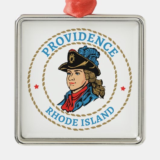 Providence Rhode Island koloniaal Metalen Ornament (Voorkant)