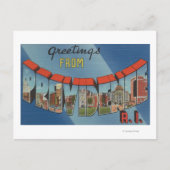 Providence, Rhode Island - Large Letter Scenes Briefkaart (Voorkant)