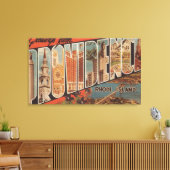 Providence, Rhode Island - Large Letter Scenes Canvas Afdruk (Insitu (Woonkamer))
