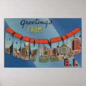 Providence, Rhode Island - Large Letter Scenes Poster (Voorkant)