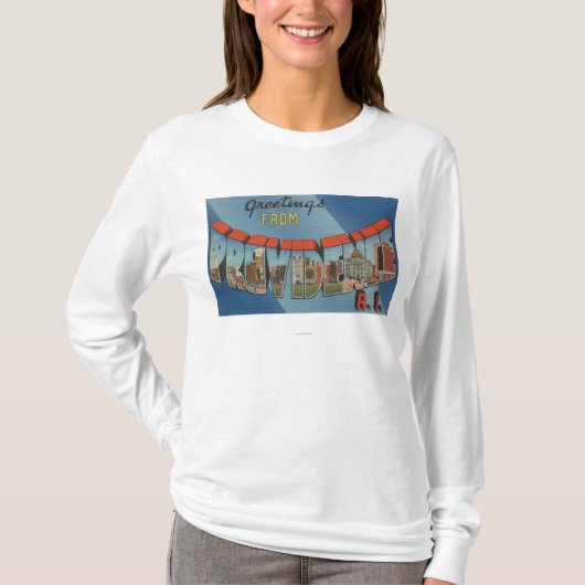 Providence, Rhode Island - Large Letter Scenes T-shirt (Voorkant)