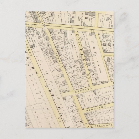 Providence Rhode Island Map 2 Briefkaart (Voorkant)
