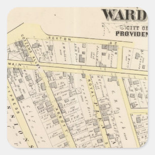 Providence Rhode Island Map 2 Vierkante Sticker