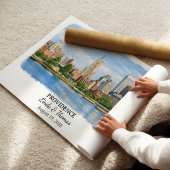 Providence Rhode Island Poster, Aquarel, Op Maat Poster
