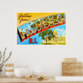 Providence Rhode Island RI Vintage Travel Souvenir Poster (Keuken)