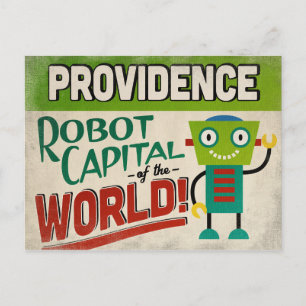Providence Rhode Island Robot - Funny  Briefkaart
