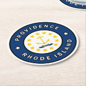 Providence Rhode Island Ronde Kartonnen Onderzetter (Gebogen)