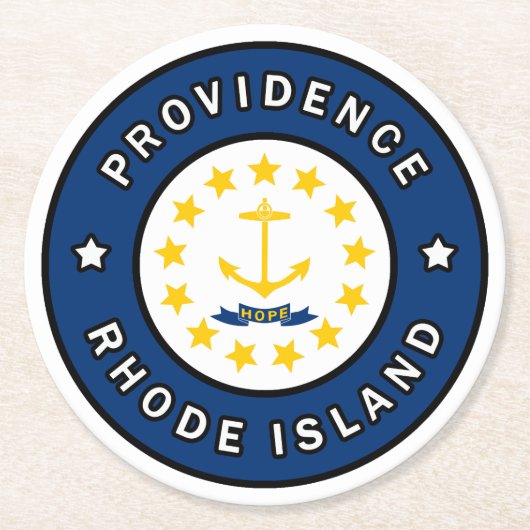 Providence Rhode Island Ronde Kartonnen Onderzetter (Voorkant)