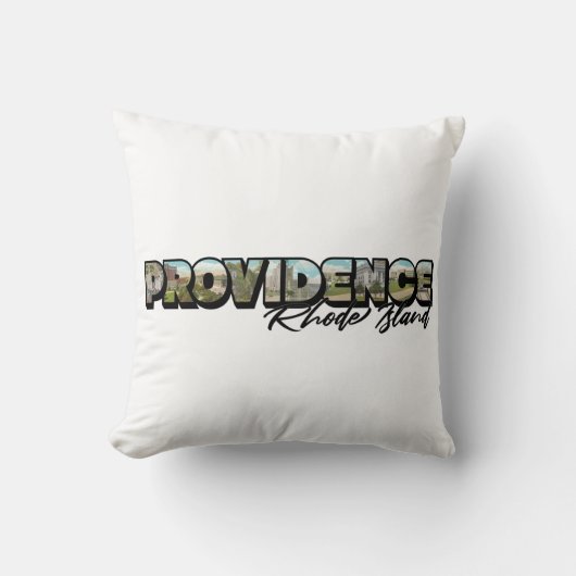 Providence Rhode Island T-shirt met grote letters Kussen (Voorkant)