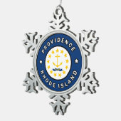Providence Rhode Island Tin Sneeuwvlok Ornament (Rechts)