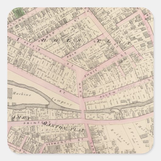 Providence Rhode Island Vierkante Sticker (Voorkant)