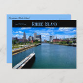 Providence Rhode Island Waterfront Briefkaart (Voorkant / Achterkant)