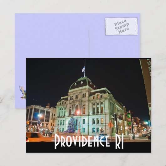 Providence RI Briefkaart (Voorkant / Achterkant)