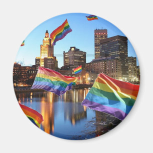 Providence, RI Flying Pride Magneet