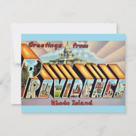 Providence RI Groeten Ansichtkaart Briefkaart