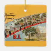 Providence RI-Ornament Keramisch Ornament (Achterkant)