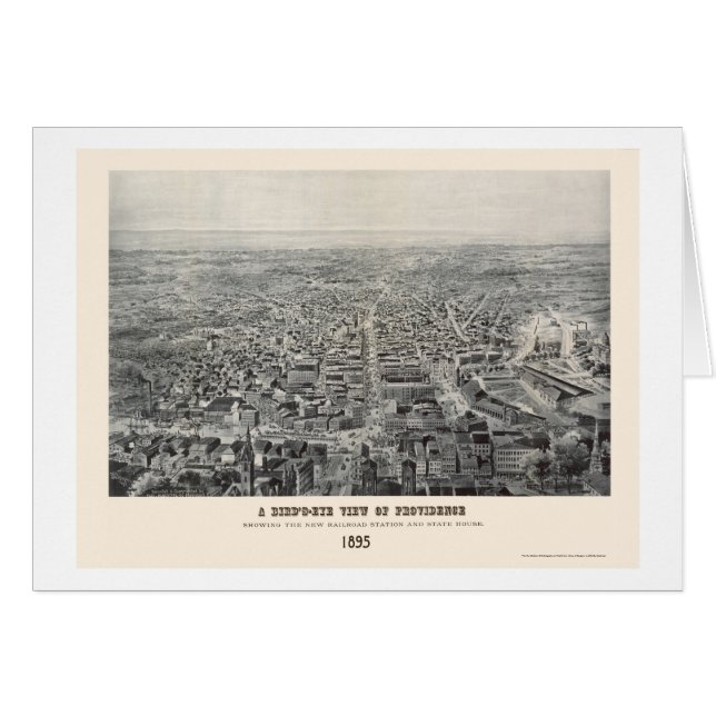 Providence, RI Panoramic Map - 1894 (Voorkant Horizontaal)