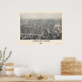 Providence, RI Panoramic Map - 1894 Poster (Keuken)