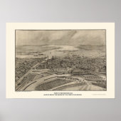 Providence, RI Panoramic Map - 1896 Poster (Voorkant)