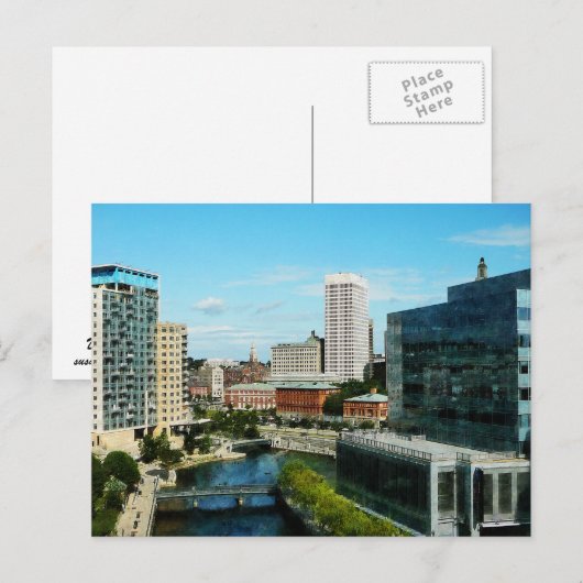 Providence RI Skyline Briefkaart (Voorkant / Achterkant)