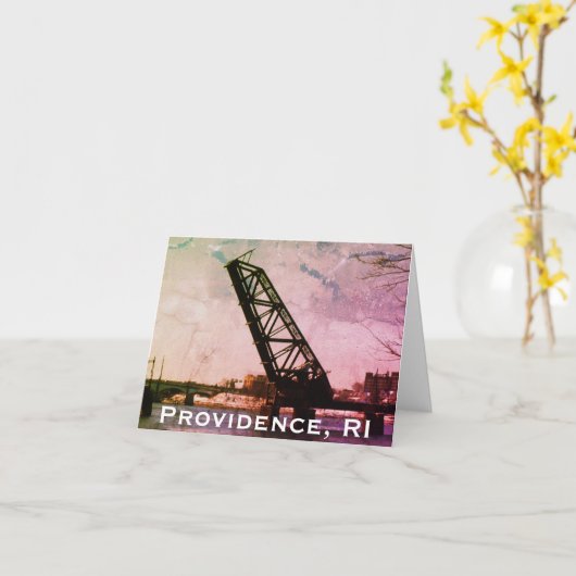 Providence, RI 'Stuck-Up Bridge' Kaart (Gele Bloem)