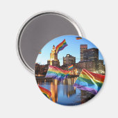 Providence, RI vliegende trots Magneet (Voorkant / Achterkant)