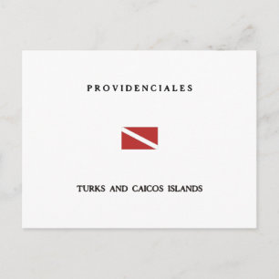 Providenciales Turks and Caicos Islands Scuba Dive Briefkaart