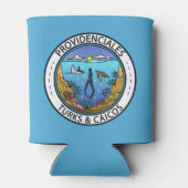 Providenciales Turks en Caicos Scuba Badge Blikjeskoeler (Achterkant)