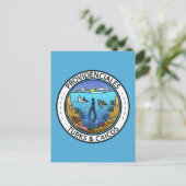 Providenciales Turks en Caicos Scuba Badge Briefkaart (Staand voorkant)