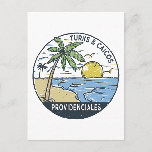 Providenciales Turks en Caicos Vintage Briefkaart (Voorkant)