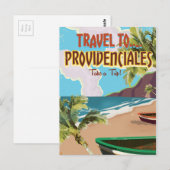 Providenciales vintage reisposter briefkaart (Voorkant / Achterkant)