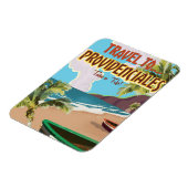 Providenciales vintage reisposter magneet (Linkerzijde)