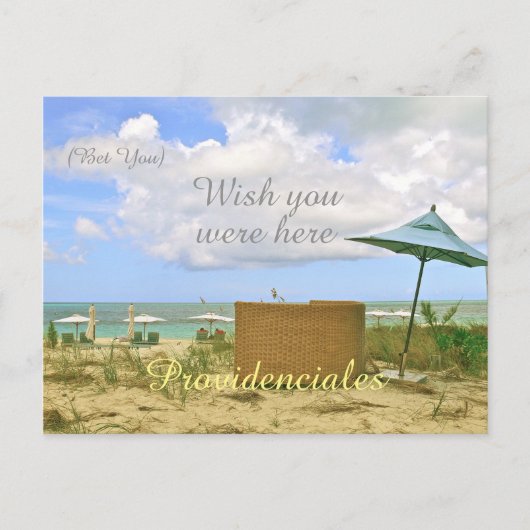 "PROVIDENCIALES / (WEDDEN DAT JE HIER WAS)" BRIEFKAART (Voorkant)