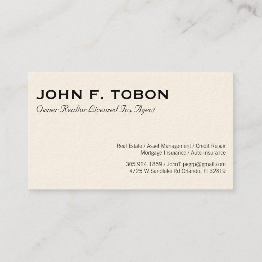 Provider Elite-groep Visitekaartje (Achterkant)