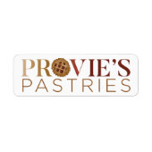 Provie's Pastries Logo Etiket (Voorkant)