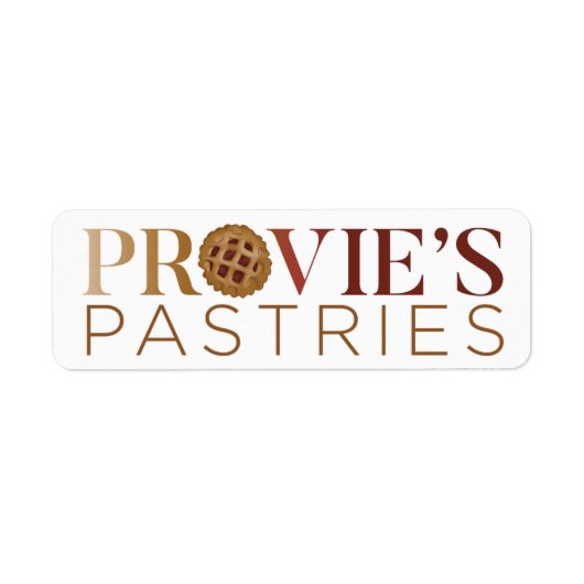 Provie's Pastries Logo Etiket (Voorkant)