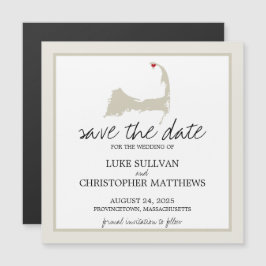 Provincetown Cape Cod Wedding Save the Date Magnetische Uitnodiging