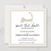 Provincetown Cape Cod Wedding Save the Date Magnetische Uitnodiging (Voorkant)