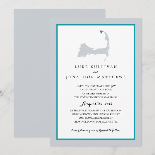 Provincetown Cape | Weddenschap Kaart (Voorkant / Achterkant)