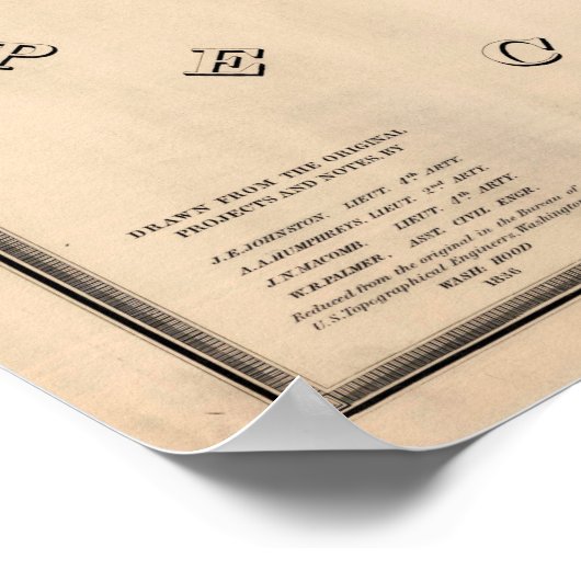  Provincetown en Truro MA Map (1836) Poster (Hoek)