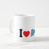 Provincetown "I Love"-design. Koffiemok (Voorkant links)