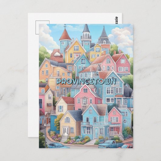 Provincetown MA Briefkaart (Voorkant / Achterkant)