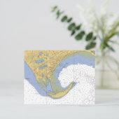 Provincetown MA Harbor Chart Briefkaart (Staand voorkant)