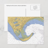 Provincetown MA Harbor Chart Briefkaart (Voorkant / Achterkant)