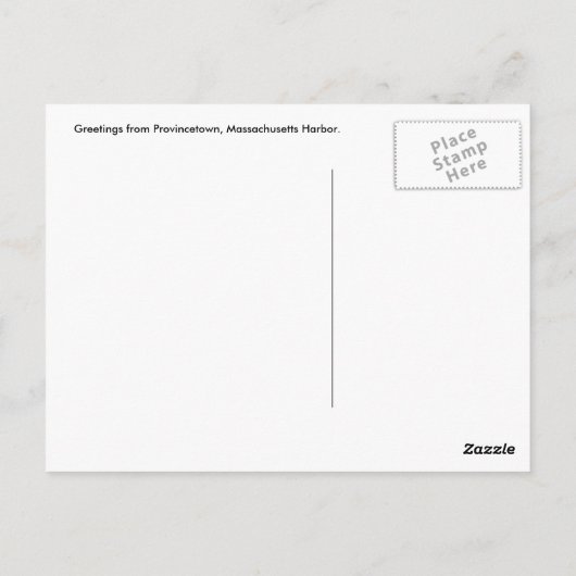 Provincetown MA Harbor Chart Briefkaart (Achterkant)